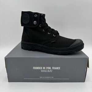 Palladium Baggy Black Combat Boots Men’s Size 10 Fold Over Classic New With Box